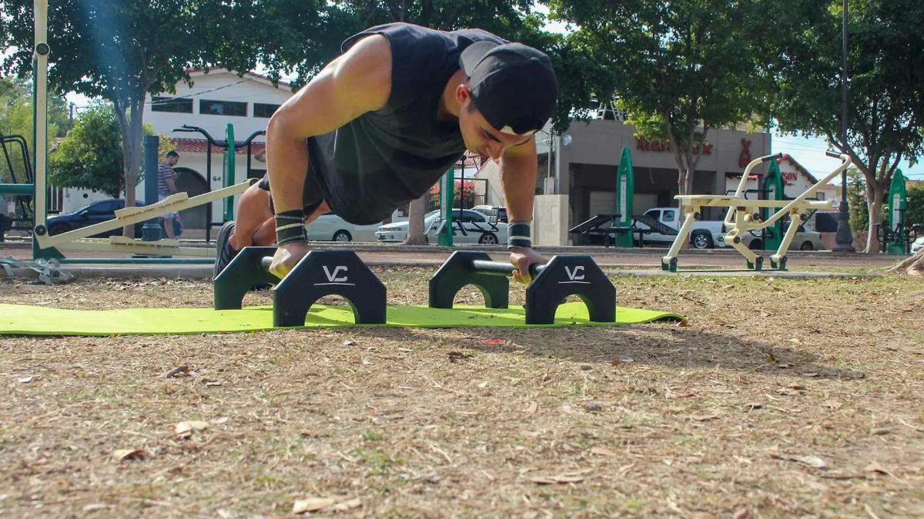 Haciendo ejercicio al aire libre